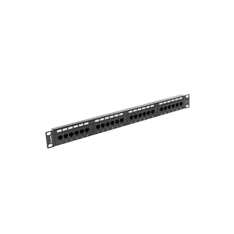 Patch panel Lanberg PPU5-1024-B 24 port 1U kat.5e czarny | PartsPC.pl