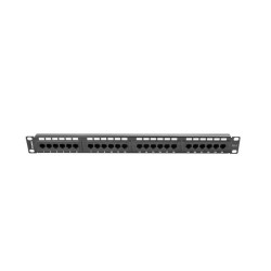 Patch panel Lanberg PPU6-1024-B 24 port 1U kat.6 czarny | PartsPC.pl