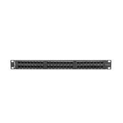 Patch panel Lanberg PPU6-1048-B 48 port 1U kat.6 czarny | PartsPC.pl