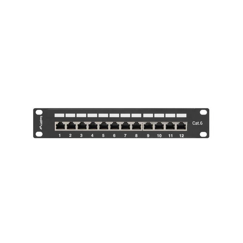 Patch panel Lanberg PPF6-9012-B 12 port 1U 10" kat.6 ekranow… | PartsPC.pl