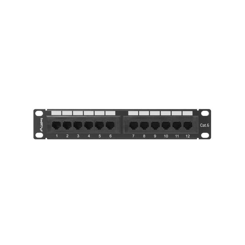 Patch panel Lanberg PPU6-9012-B 12 port 1U 10" kat.6 czarny… | PartsPC.pl