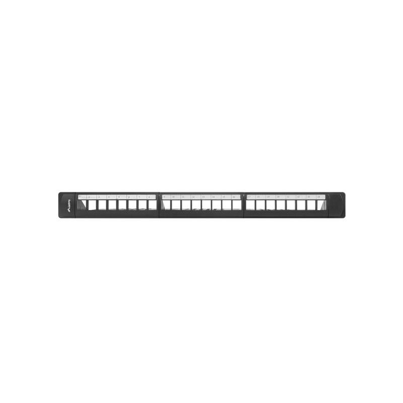 Patch panel pusty Lanberg PPKS-1124-B 24 port 1U 19" z organ… | PartsPC.pl