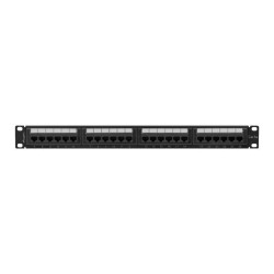 Patch panel Lanberg 24 port 1U kat.6A czarny | PartsPC.pl