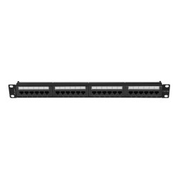 Patch panel Lanberg 24 port 1U kat.6A czarny | PartsPC.pl