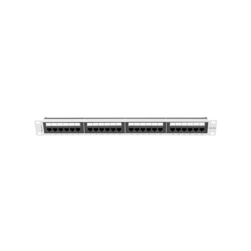Patch panel Lanberg 24 port 1U kat.6A szary | PartsPC.pl