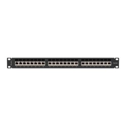 Patch panel Lanberg 24 port 1U kat.6A ekranowany czarny | PartsPC.pl