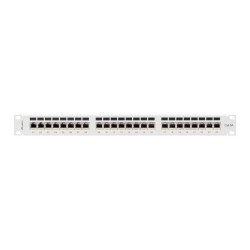 Patch panel Lanberg 24 port 1U kat.6A ekranowany szary | PartsPC.pl