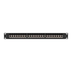 Patch panel Lanberg 24 port 1U kat.7 ekranowany czarny | PartsPC.pl