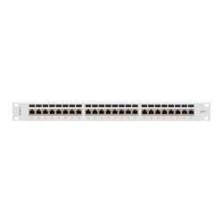 Patch panel Lanberg 24 port 1U kat.7 ekranowany szary | PartsPC.pl