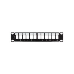 Patch panel pusty Lanberg 12 port 1U 10" z organizerem do mo… | PartsPC.pl