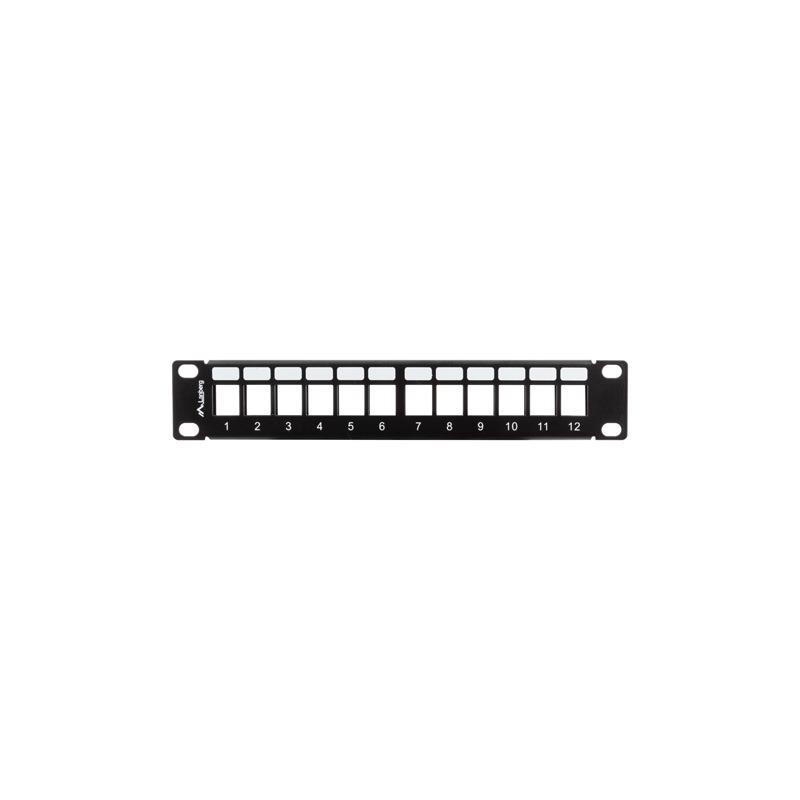 Patch panel pusty Lanberg 12 port 1U 10" z organizerem do mo… | PartsPC.pl