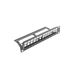 Patch panel pusty Lanberg 12 port 1U 10" z organizerem do mo… | PartsPC.pl
