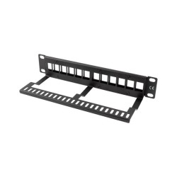 Patch panel pusty Lanberg 12 port 1U 10" z organizerem do mo… | PartsPC.pl