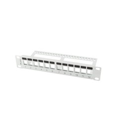 Patch panel pusty Lanberg 12 port 1U 10" z organizerem do mo… | PartsPC.pl