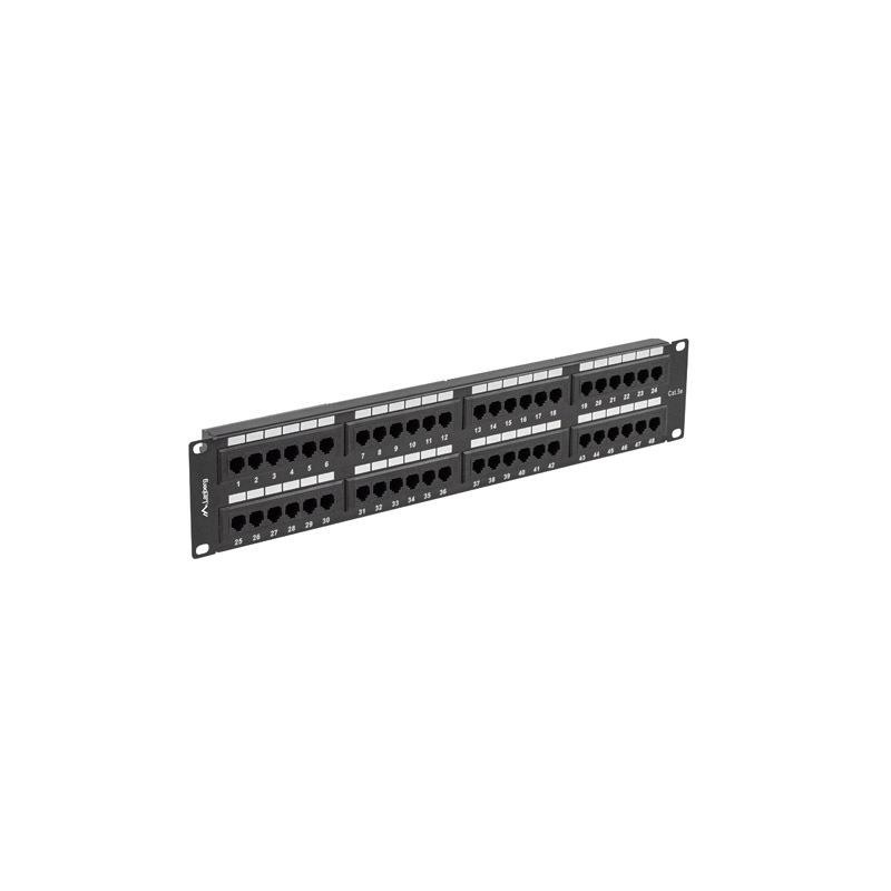 Patch panel Lanberg PPU5-2048-B 48 port 2U 19" kat.5e... | PartsPC.pl