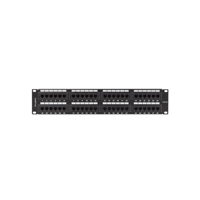 Patch panel Lanberg PPU5-2048-B 48 port 2U 19" kat.5e... | PartsPC.pl