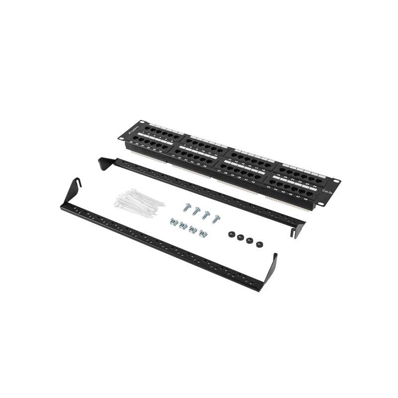 Patch panel Lanberg PPU5-2048-B 48 port 2U 19" kat.5e... | PartsPC.pl