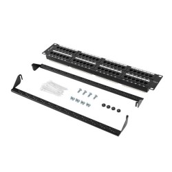 Patch panel Lanberg PPU6-2048-B 48 port 2U 19" kat.6 czarny… | PartsPC.pl
