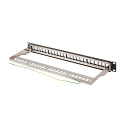 Patch panel pusty Lanberg PPKS-0924-B 24 port 1U 19" do modułów keystone