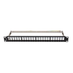 Patch panel pusty Lanberg PPKS-0924-B 24 port 1U 19" do modułów keystone