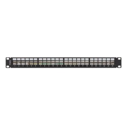 Patch panel pusty Lanberg PPKS-0924-B 24 port 1U 19" do modułów keystone