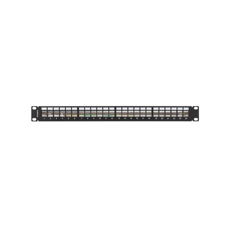 Patch panel pusty Lanberg PPKS-0924-B 24 port 1U 19" do modułów keystone