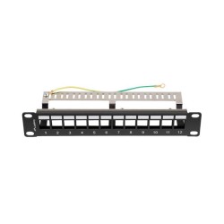 Patch panel pusty Lanberg 12 Port 1U 10" FTP z organizerem d… | PartsPC.pl