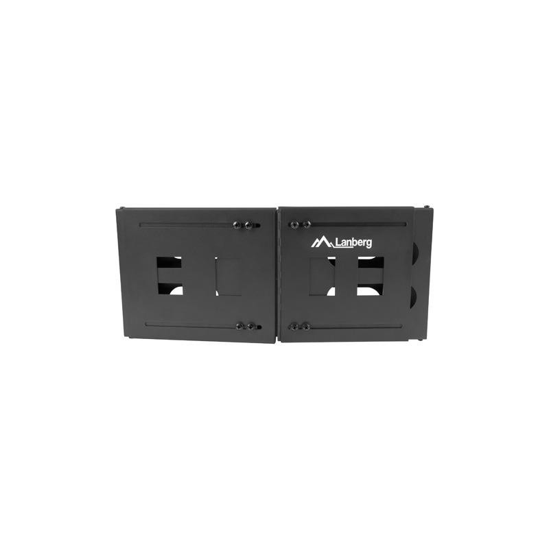 Uchwyt ścienny rack Lanberg 19" 4U 497x400/240 czarna | PartsPC.pl