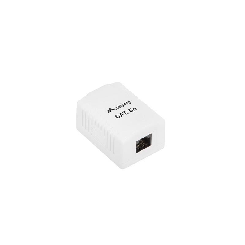 Gniazdo natynkowe Lanberg OU5-0001-W kat.5e 1X RJ45 | PartsPC.pl