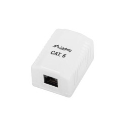 Gniazdo natynkowe Lanberg OU6-0001-W kat.6 1X RJ45 | PartsPC.pl