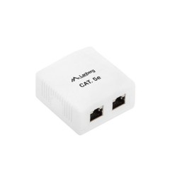 Lanberg OS5-0002-W — Gniazdo natynkowe 2 × RJ45