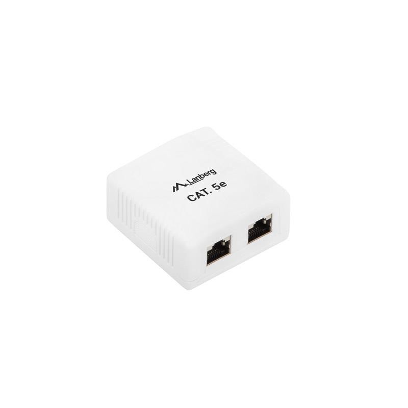 Lanberg OS5-0002-W — Gniazdo natynkowe 2 × RJ45