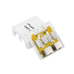 Gniazdo natynkowe Lanberg OS6-0002-W kat.6 ekranowane 2X RJ4… | PartsPC.pl
