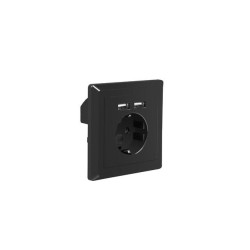 Gniazdo podtynkowe Lanberg 230V pojedyncze + 2x USB 2.1 A sc… | PartsPC.pl
