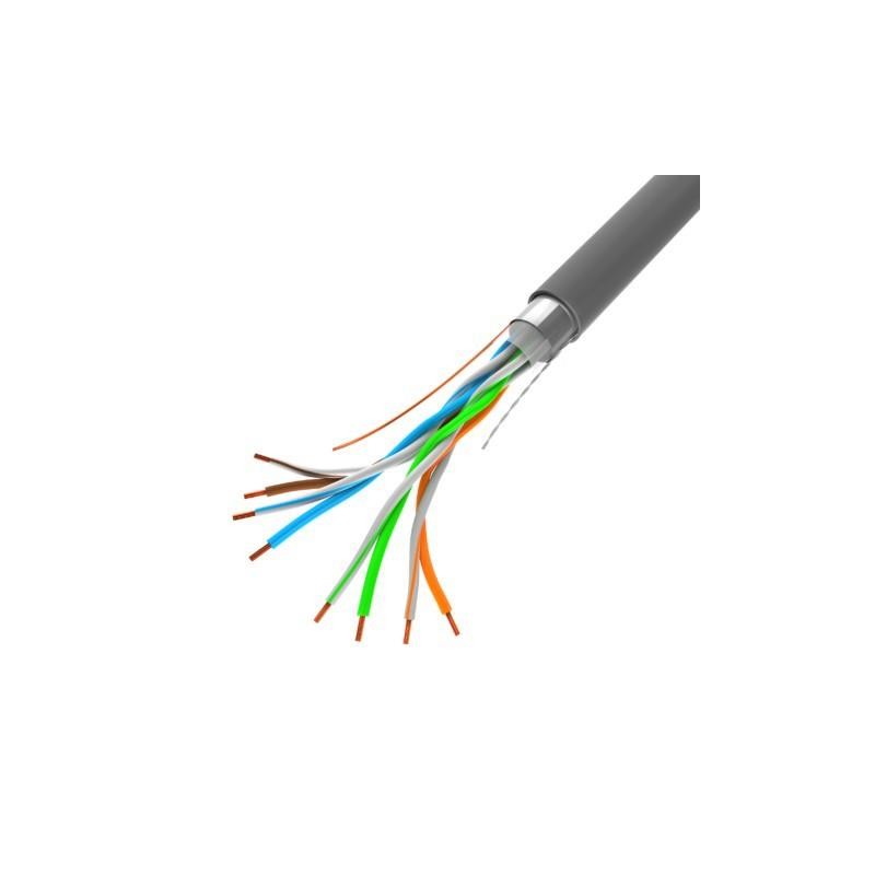 Kabel LAN FTP 100 m drut CCA szary — LCF5-10CC-0100-S