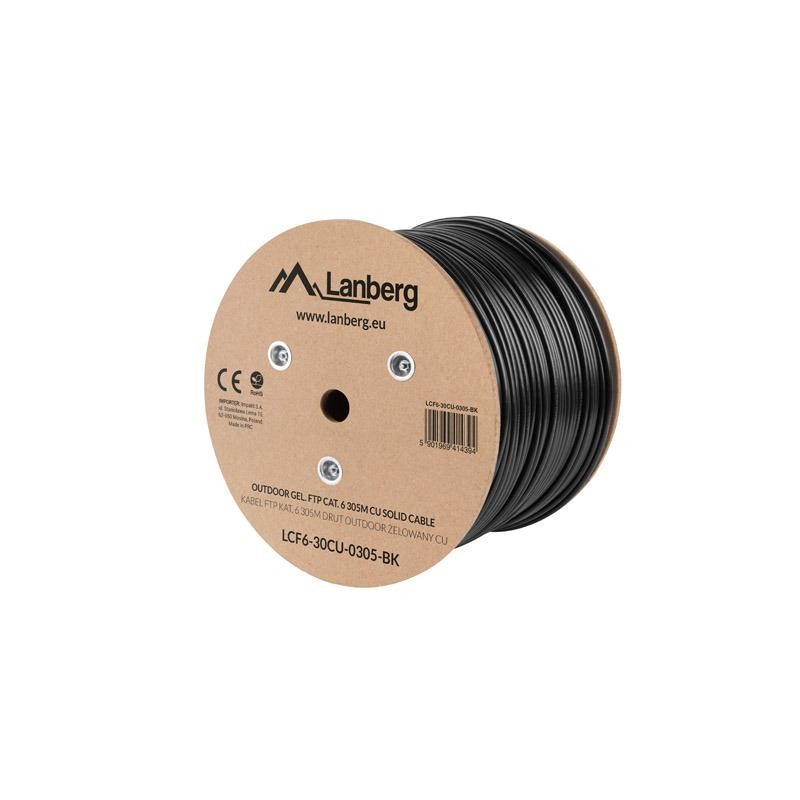 Kabel FTP Lanberg kat. 6 305m drut CU outdoor żelowany | PartsPC.pl