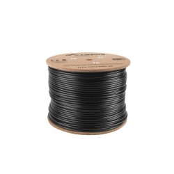 Kabel FTP Lanberg kat. 6 305m drut Outdoor CU czarny | PartsPC.pl