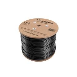 Kabel FTP Lanberg kat. 6 305m drut Outdoor CU czarny | PartsPC.pl