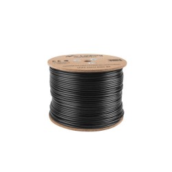 Kabel FTP Lanberg kat. 5e 305m drut Outdoor CU czarny | PartsPC.pl