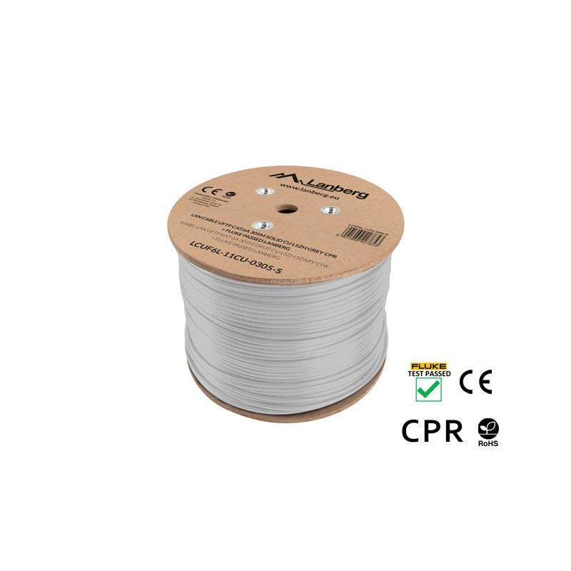 Kabel UFTP Lanberg kat. 6A 305m drut CU szary CPR+ fluke pas… | PartsPC.pl