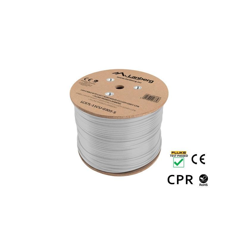 Kabel SFTP Lanberg kat. 7 305m drut CU szary CPR+ fluke pass… | PartsPC.pl