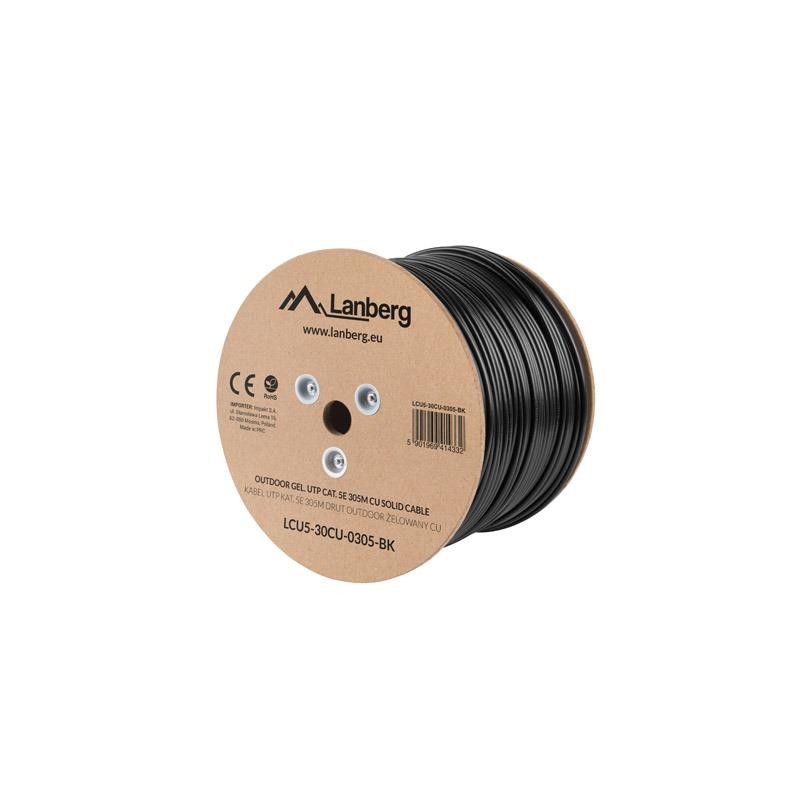 Kabel UTP Lanberg kat. 5e 305m LCU5-30CU-0305-BK | PartsPC