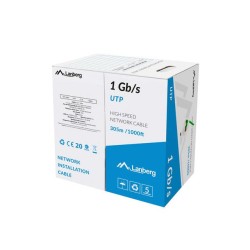 Kabel UTP Lanberg 1Gb/s 305m drut CCA zielony | PartsPC.pl