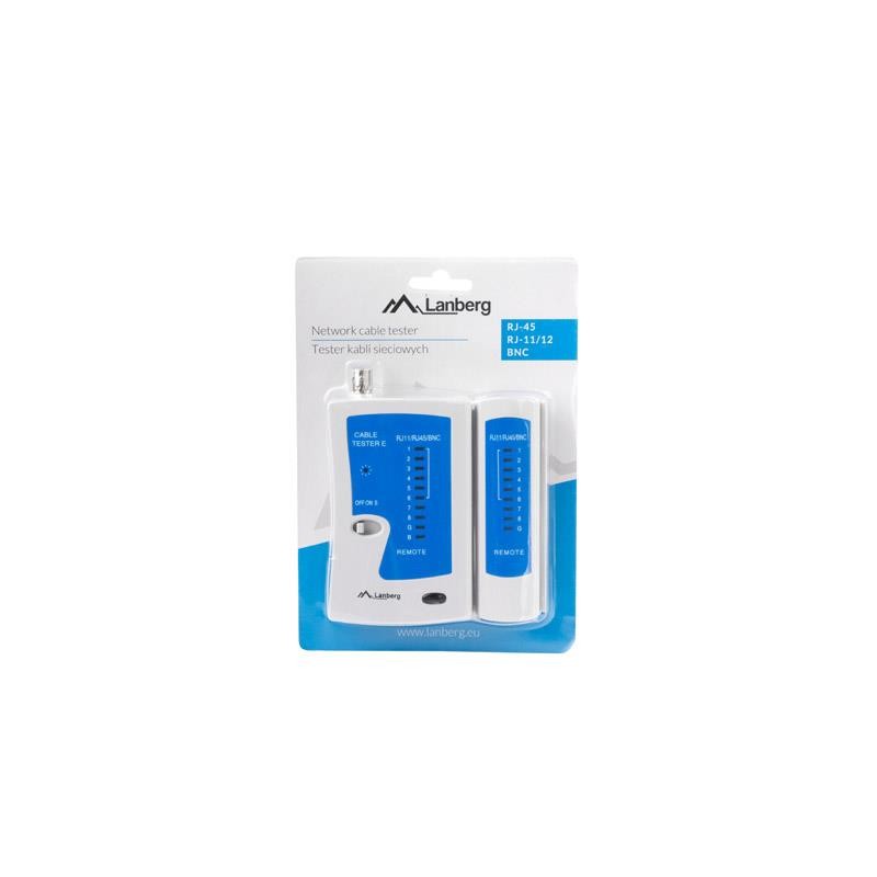 Tester kabli Lanberg NT-0401 RK-45, RJ-12, RJ-11 Coaxial | PartsPC.pl