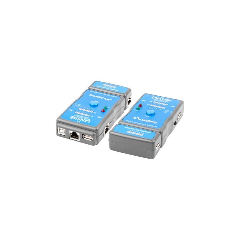 Tester kabli Lanberg NT-0403 RJ45, RJ11, USB | PartsPC.pl