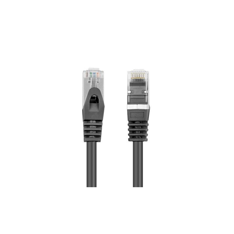 Patchcord Lanberg FTP kat.6 0,25m czarny | PartsPC.pl