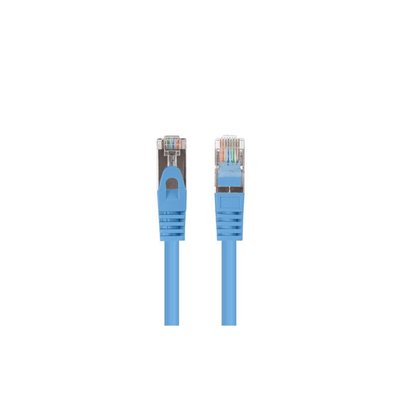 Patchcord Lanberg FTP kat.6 0,5m niebieski 10-pack | PartsPC.pl