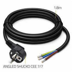 Kabel zasilający | wtyczka kątowa SCHUKO CEE 7/7 (E/F) | mie… | PartsPC.pl