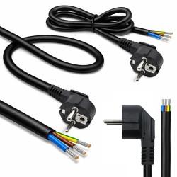 Kabel zasilający | wtyczka kątowa SCHUKO CEE 7/7 (E/F) | mie… | PartsPC.pl