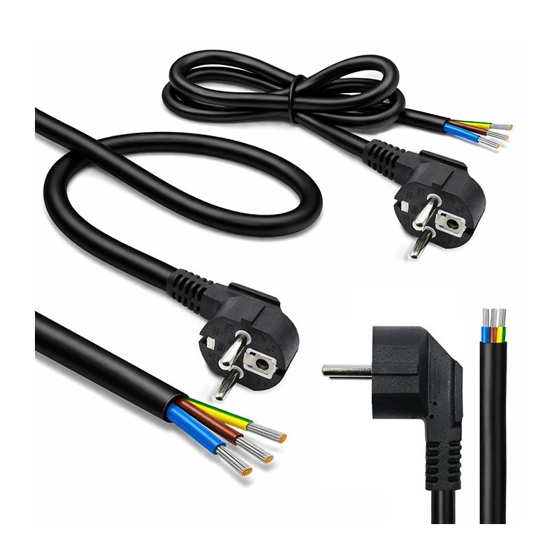 Kabel zasilający | wtyczka kątowa SCHUKO CEE 7/7 (E/F) | mie… | PartsPC.pl